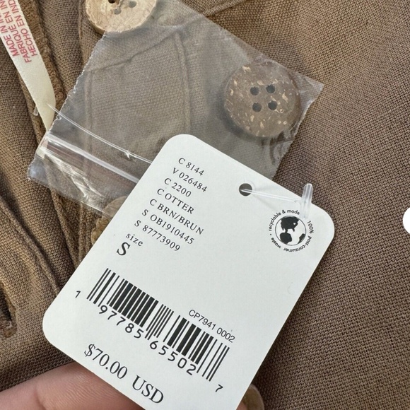 Free People Leyla Romper in  Otter size small NWT - Picture 7 of 10